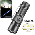 30W Long-Range Throwing LED Flashlight Ultra Bright Mini Type-C Charging Torch With Strong Light for Home Emergency, Outdoor Camping Hiking