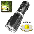 1000 Lumens High Power Diving Scuba Flashlight HP70 Super Bright LED Torch IPX8 Waterproof Rechargeable Flash Light For Diving Fishing Camping