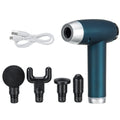 12V Matte Texture LCD Percussion Massager USB 7200r/min Muscle Relief Sport Recovery 20 Speed Electric Massager With 4 Heads