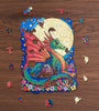 A4 Wooden Moon Dragon Jigsaw Puzzle DIY Unique Shape Pieces Animal Gift Mysterious Early Education Toys for Childrens Adults Kids