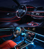 5 In 1 Car Atmosphere Lamp Car Ambient Lighting Kit APP Control Various Light Colors Fiber Optic Car Atmosphere Decorative Lights