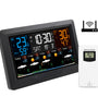 Tuya Smart WiFi Weather Clock with TuyaSmart Connectivity Indoor Outdoor Temperature Humidity Monitor Digital Alarm Forecast UV Index RF433 Long-Range Control