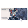 Robot Bear Extra Large Mouse Pad Anti-slip Rubber Lockrand Gaming Keyboard Pad Desktop Mat for Home Office