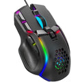 HXSJ S700 Wired Mouse RGB Backlight 10-key Macro Programming 12800DPI Black Gaming Mice Mechanical Macros Define Game Mouse