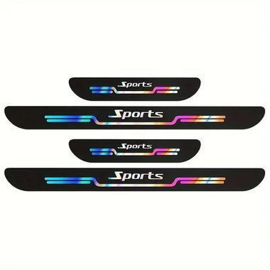 4pcs Car Anti Scratch Door Sill Protector Sticker Strip Car Threshold Protection Bumper Film Sticker for Car SUV Pickup Truck