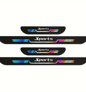 4pcs Car Anti Scratch Door Sill Protector Sticker Strip Car Threshold Protection Bumper Film Sticker for Car SUV Pickup Truck