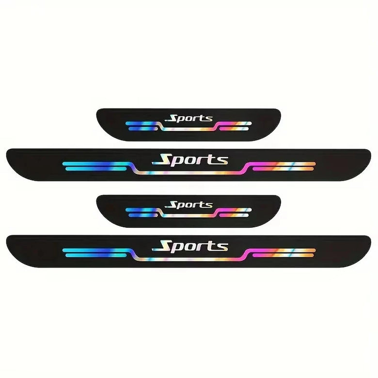 4pcs Car Anti Scratch Door Sill Protector Sticker Strip Car Threshold Protection Bumper Film Sticker for Car SUV Pickup Truck