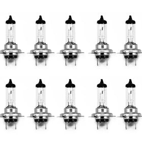 10PCS H7 55W 12V Bulb Headlight Halogen Lamp Car HeadLight Bulbs Car Halogen Headlight Bulb Super Warm White Light Replacement Bulbs