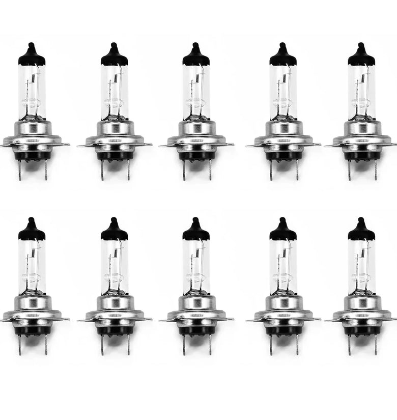10PCS H7 55W 12V Bulb Headlight Halogen Lamp Car HeadLight Bulbs Car Halogen Headlight Bulb Super Warm White Light Replacement Bulbs