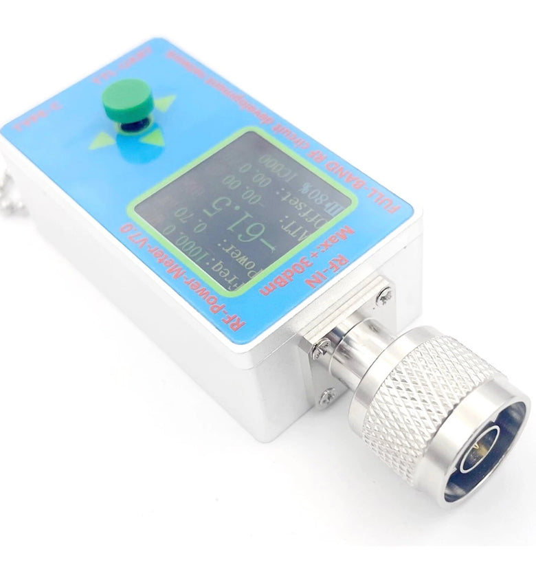 100K-10GHZ RF Power Meter V7 TYPE-C USB Communication Data Power TTL Serial Communication Software for Ham Radio Amplifier