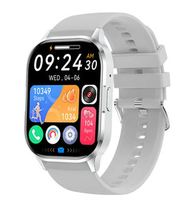 SENBONO HK21 2.01inch AMOLED Display bluetooth Call Heart Rate Blood Pressure Blood Oxygen Monitor Blood Glucose Measurement Sleep Monitoring NFC Function Multi-sport Modes Music Playback IP67 Waterproof Smart Watch
