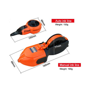 Ink Drawing Line Marker Ink Snap Line Tool Auto Rewind 7m Manual 15m Thin Precise Lines Semi-Permanent High Visibility Scriber Carpentry Marking Tool