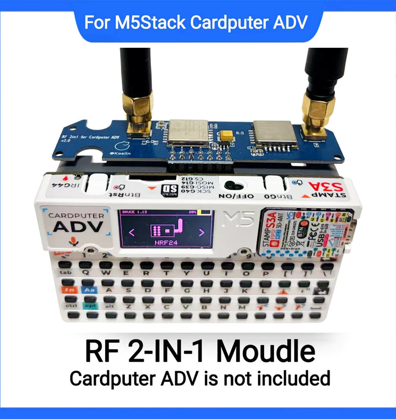 M5Stack Cardputer ADV Dual RF Module CC1101 NRF24 SubGHz 24GHz Wireless Signal Transceiver Compatible with Bruce Firmware