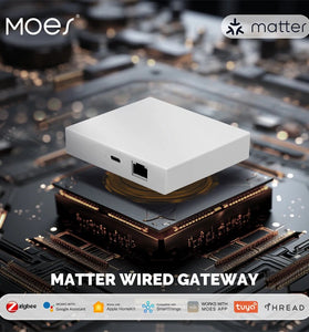 Moes Matter Smart Zigbe Home Bridge Matter Wired Gateway Hub Support Voice Control Via Alexa Google Siri Homekit Smartthings