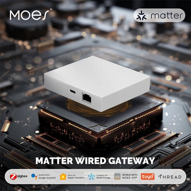 Moes Matter Smart Zigbe Home Bridge Matter Wired Gateway Hub Support Voice Control Via Alexa Google Siri Homekit Smartthings