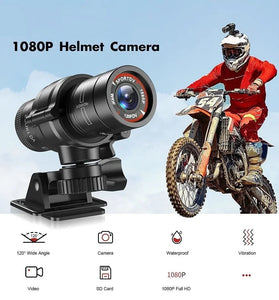 F9 Mini Sport DV Action Camera 1080P Full HD Waterproof Camcorder Helmet Cam Flashlight Ideal for Bike Cycle Motorcycle