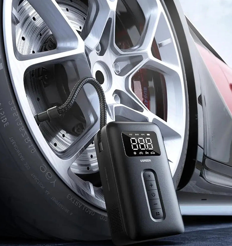 UGREEN Tire Inflator Portable Air Compressor 150PSI Air Pump with Battery LED Light Cordless Tire Pump for Cars Bikes Balls