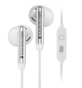 KZ Duet HiFi Earbuds 3.5mm Wired Earphones Monitors Quad-core Dual Dynamic Drive Units Super-Strokes Bass Compensation System Built-in Dual Professional Capacitive Microphone Half-in-ear Monitor Headphones