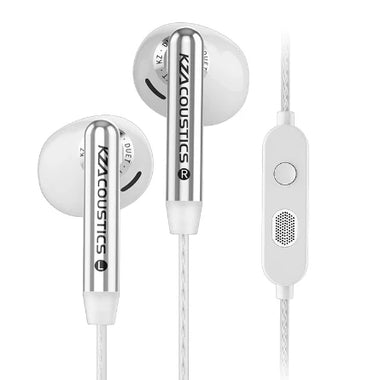 KZ Duet HiFi Earbuds 3.5mm Wired Earphones Monitors Quad-core Dual Dynamic Drive Units Super-Strokes Bass Compensation System Built-in Dual Professional Capacitive Microphone Half-in-ear Monitor Headphones