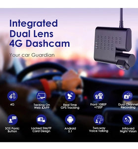 Azdome C9 PRO 1080P Dual Camera GPS Tracking WiFi 24 Hours Remote Monitoring Car DVR Dash Cam with 64G Memory Card