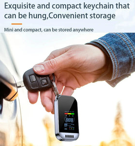 Portable Digital Breathalyzer Alcohol Tester High Accuracy Non-Contacting Alcohol Detector USB Rechargeable w/ Digital LED Screen Alarm Function