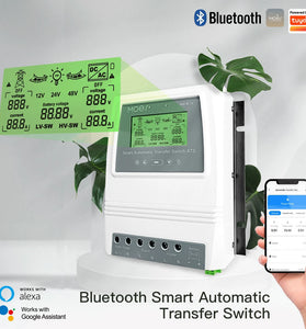 MOES BAT-80A Tuya bluetooth Intelligent Dual Power Controller 80A 16KW ATS Automatic Transfer Switch for Off-Grid Solar Wind System Switching