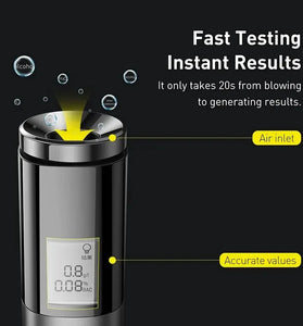 Baseus Portable Non-contact Alcohol Tester With LED Screen Display Breathalyzer Rechargeable Automatic Breath Alcohol Test Tool