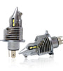 Pair H4 80W Car Front LED Headlight Bulbs Hi-Low Beam for Lighting Modification 6000K IP67 Waterproof 16000LM