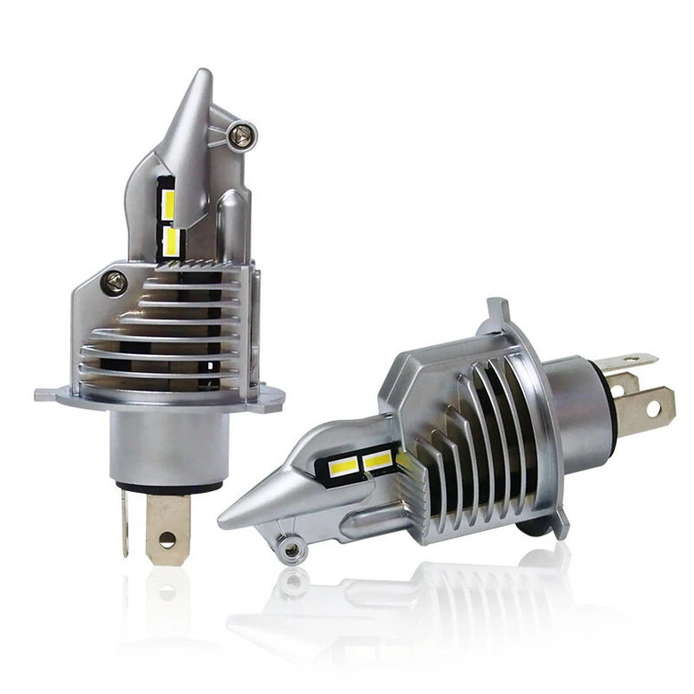 Pair H4 80W Car Front LED Headlight Bulbs Hi-Low Beam for Lighting Modification 6000K IP67 Waterproof 16000LM