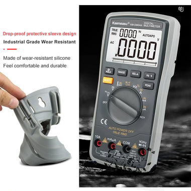 Kaemeasu KM-DM04A Digital Multimeter 4 Count True RMS Voltage Current Hz Ohm Duty Cycle Tester Temperature with Analog Bar