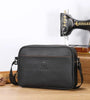BULLCAPTAIN Men's Genuine Leather Shoulder Bag Retro Large Capacity Travel Bag Crazy Horse Leather Crossbody Bag Messenger Bag