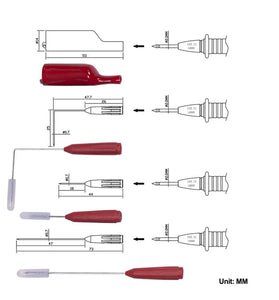 9PCS Universal 2mm Test Probes and Clips for Multimeters Easy Installation Robust Steel Design for Accurate Measurements in Automotive and Electrical Applications