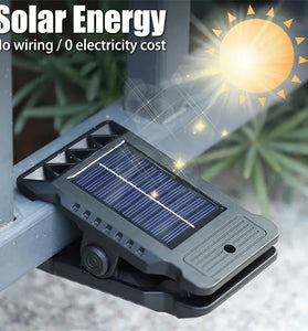 Portable Solar LED Clip Light Waterproof Body Sensor Lamp for Outdoor Patio Garden Yard Home Camping Wall Lights