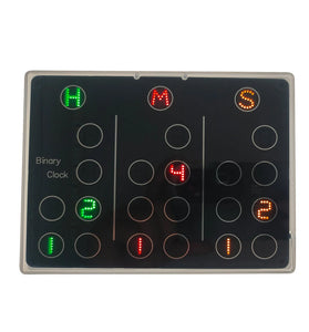 EQKIT YBN-20 Binary Clock DIY Electronic Kit USB 5V Multi-Color LEDs High Precision STEM Educational Soldering Practice Real-Time Clock Programming