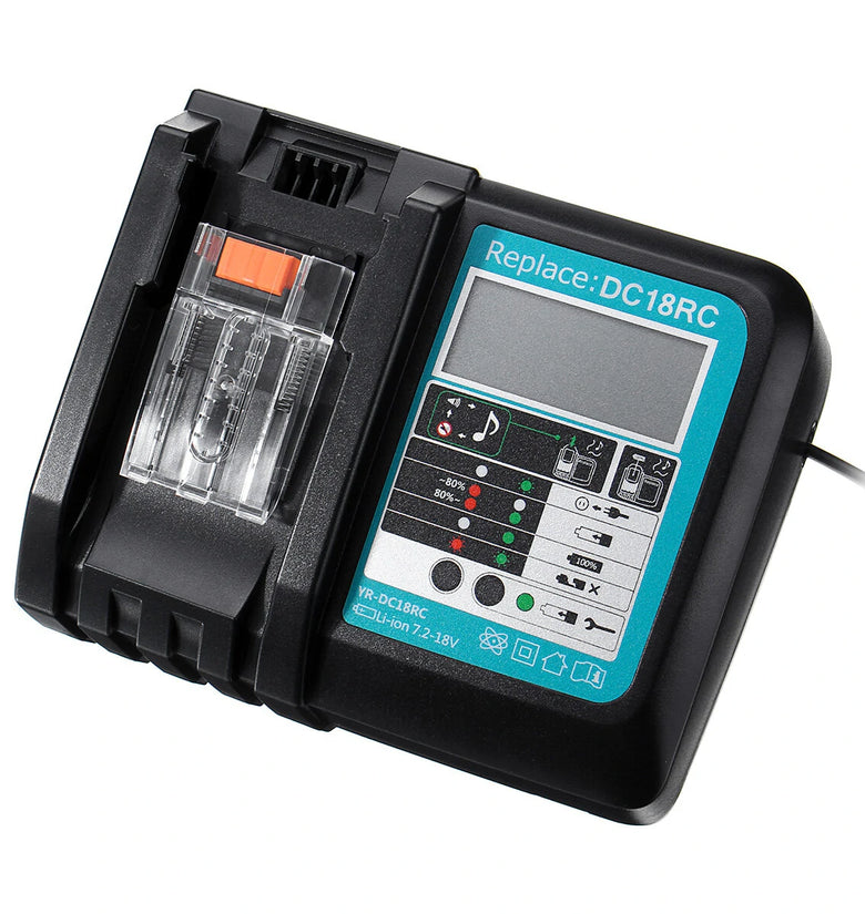 DC18RC Fast Lithium-Ion USB Battery Charger LED Display BL1830 BL1840 BL1850 For 14.4V 18V Mak Battery