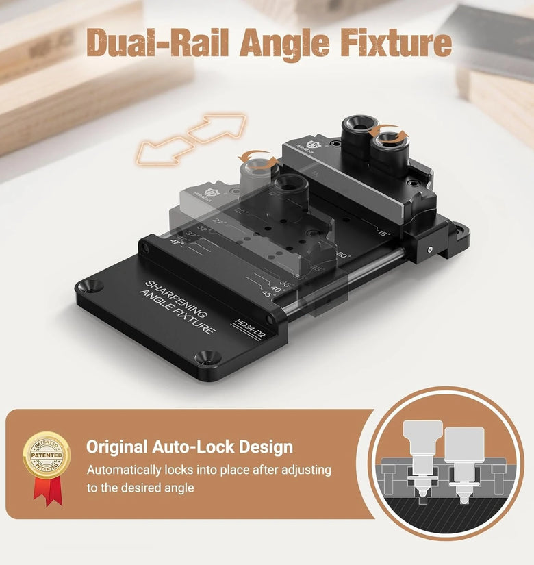 HONGDUI HD34 Pro Honing Guide For Chisels And Planes Woodworking Sharpening System With Sharpening Angle Fixture Angle Gauge
