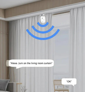 Tuya Smart WiFi Curtain Motor for Roman/T/U Track Automatic Open Smart Electric Curtain Robot APP Voice Control with Alexa Google Home