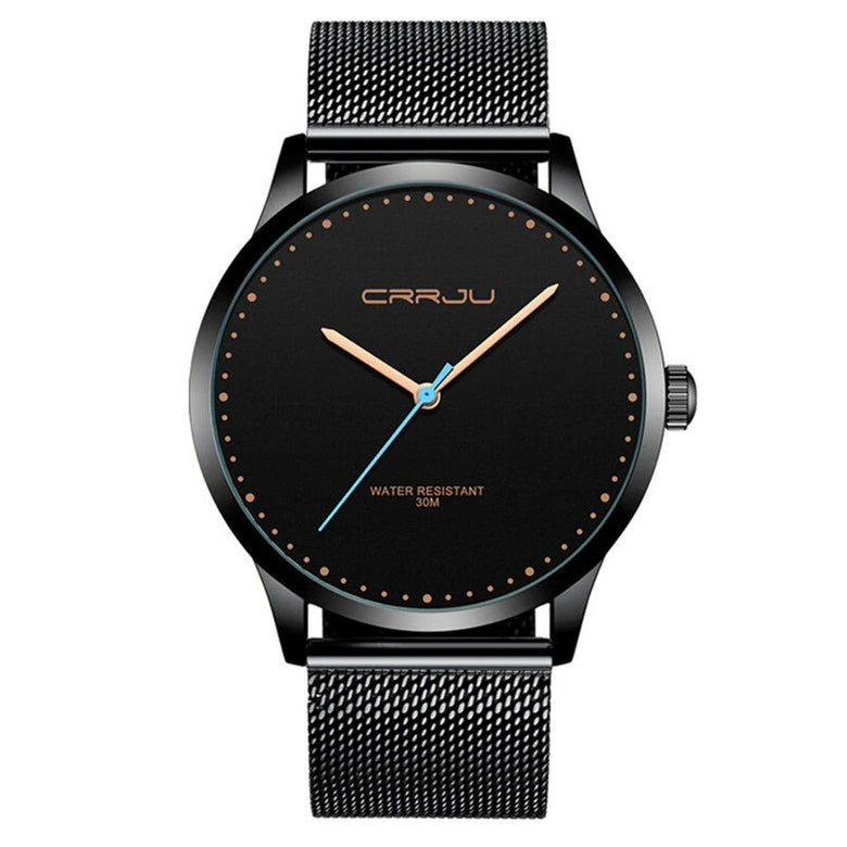CRRJU Men Watches Luxury Business Quartz Watch Fashion Waterproof Wristwatch, Ideal choice for Gifts
