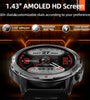 Weofly Explorer 1.43inch AMOLED Display AI Voice Assistant bluetooth Call Heart Rate Blood Pressure Blood Oxygen Monitor Sleep Monitoring Breathing Exercise Female Health Multi-sport Modes IP68 Waterproof Smart Watch