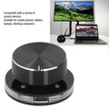 USB Volume Control Knob for Android System PC Multimedia Type-C External Media Adjustment Controller with RGB Light