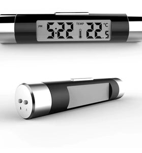 Car Air Outlet Thermometer Time Display High Precision Electronic Digital Car Clock LED Thermometer with Back Luminous
