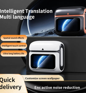 XH11 TWS Earbuds Wireless bluetooth 5.4 Earphone with LCD Touch Screen 13mm Driver Unit Dual Mic 32H Playback Touch Control In-ear Sports Headphones