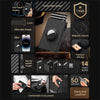 AirTag Microfiber Men's Automatic Popup Card Holder Tri-fold RFID Anti-theft Brush Purse Wallet Credit Card Clip