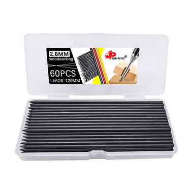60 Pieces Carpenter Pencil Lead Refills 2.8mm Break Resistant Leads for Construction and Woodworking Pencils