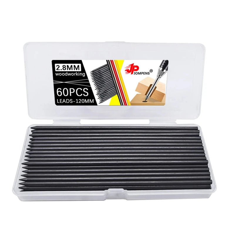 60 Pieces Carpenter Pencil Lead Refills 2.8mm Break Resistant Leads for Construction and Woodworking Pencils