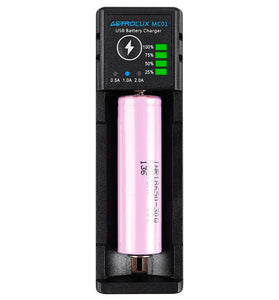 Astrolux MC01 2 in1 USB Charging Mini Battery Charger Portable Mobile Phone Power Bank Current Optional Charger For 18650 21700 26650 14500 Li-ion Battery