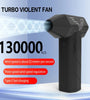 High-Speed Turbofan Cordless Air Blower 130,000RPM 7500mAh Peak Battery 3 Speed Adjustable Portable Vacuum USB Charging for Car and Home