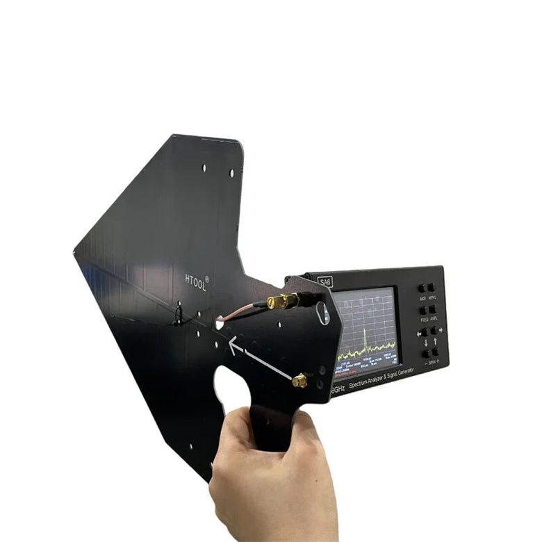 HT8 Logarithmic Periodic Antenna 0.6-10GHz Direction Finding Antenna for Spectrum Analyzer Signal Analysis Positioning EMC