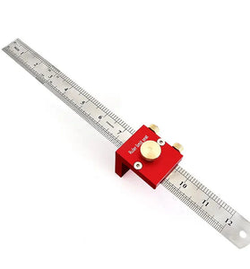 30cm Scribing Ruler with 90 Degrees Scale High Precision Measuring and Marking Gauge Woodworking Essential Tools Sturdy and Durable Great for DIY Projects