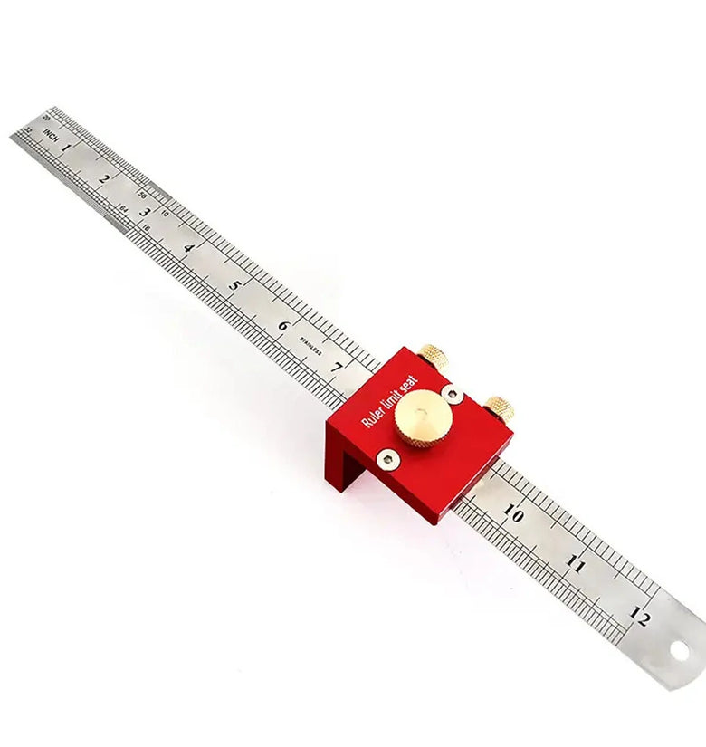 30cm Scribing Ruler with 90 Degrees Scale High Precision Measuring and Marking Gauge Woodworking Essential Tools Sturdy and Durable Great for DIY Projects